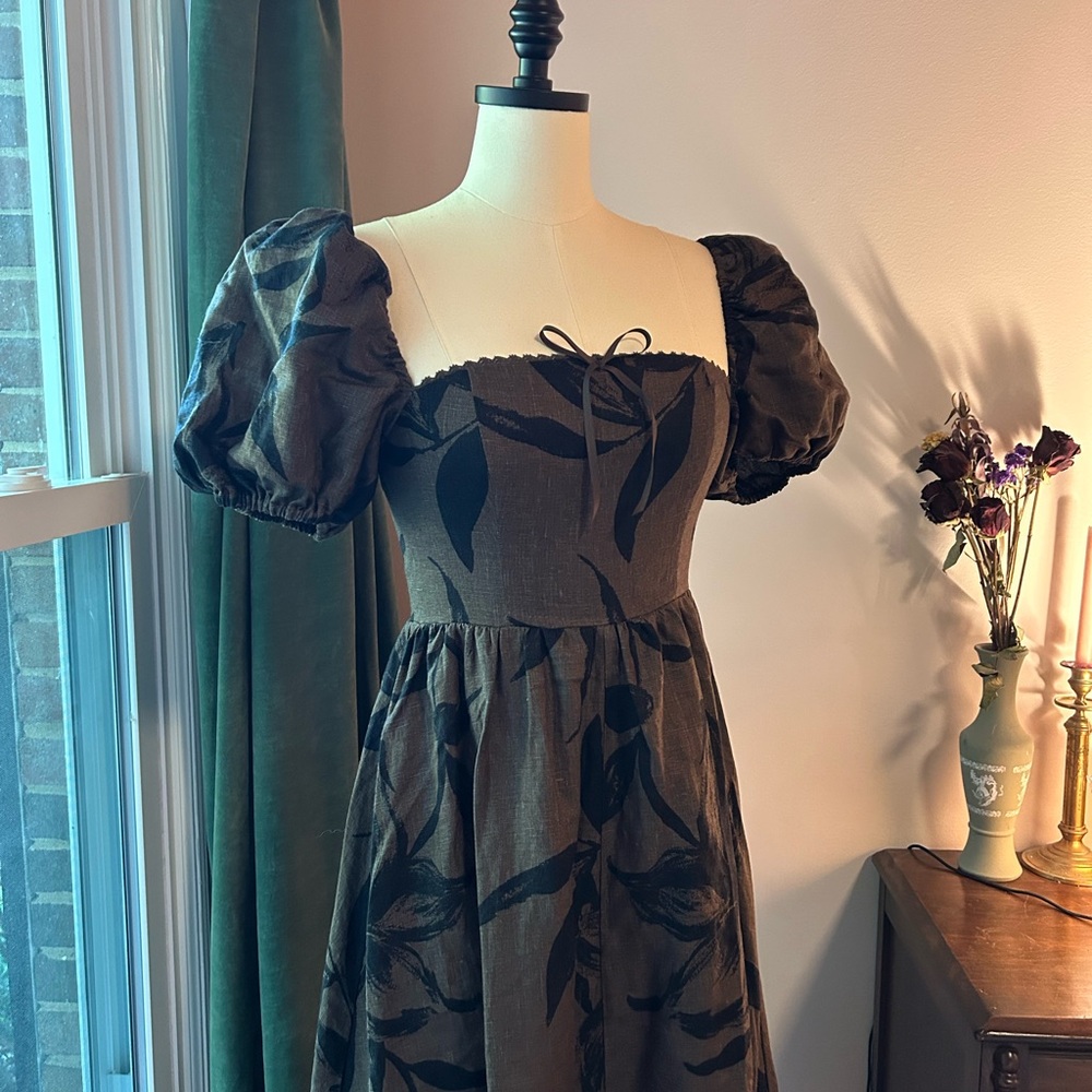 Reformation Marella dress linen midi dress